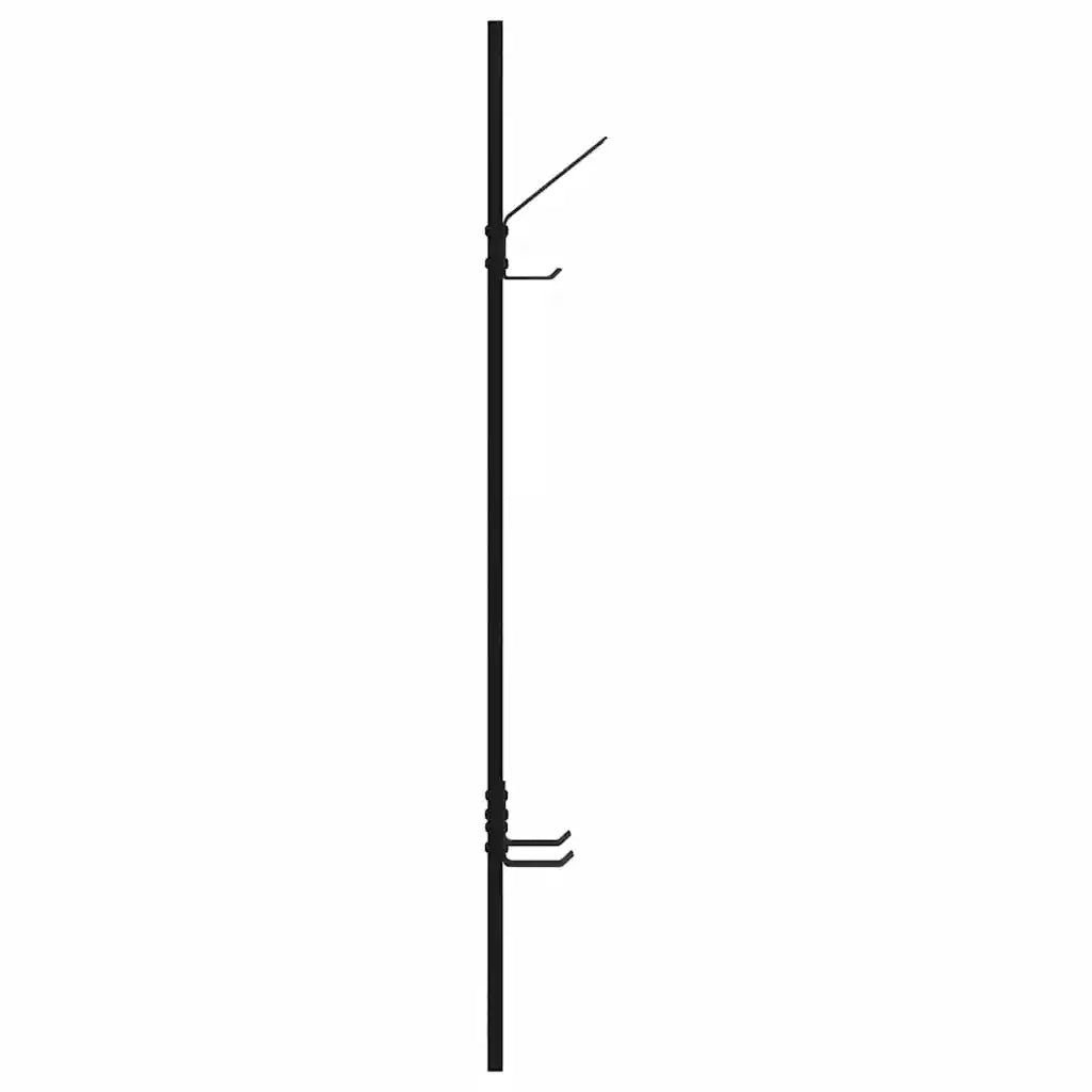 Appendiabiti a muro A parete Rovere Nero 20 x 1,5 x 100 cm 874460