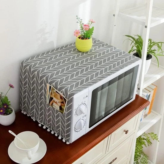 Copertura Magnetron Stofdichte per Forno - Protezione per Cucina Anti-Olio Asciugamano per Mano - Pila Grigia