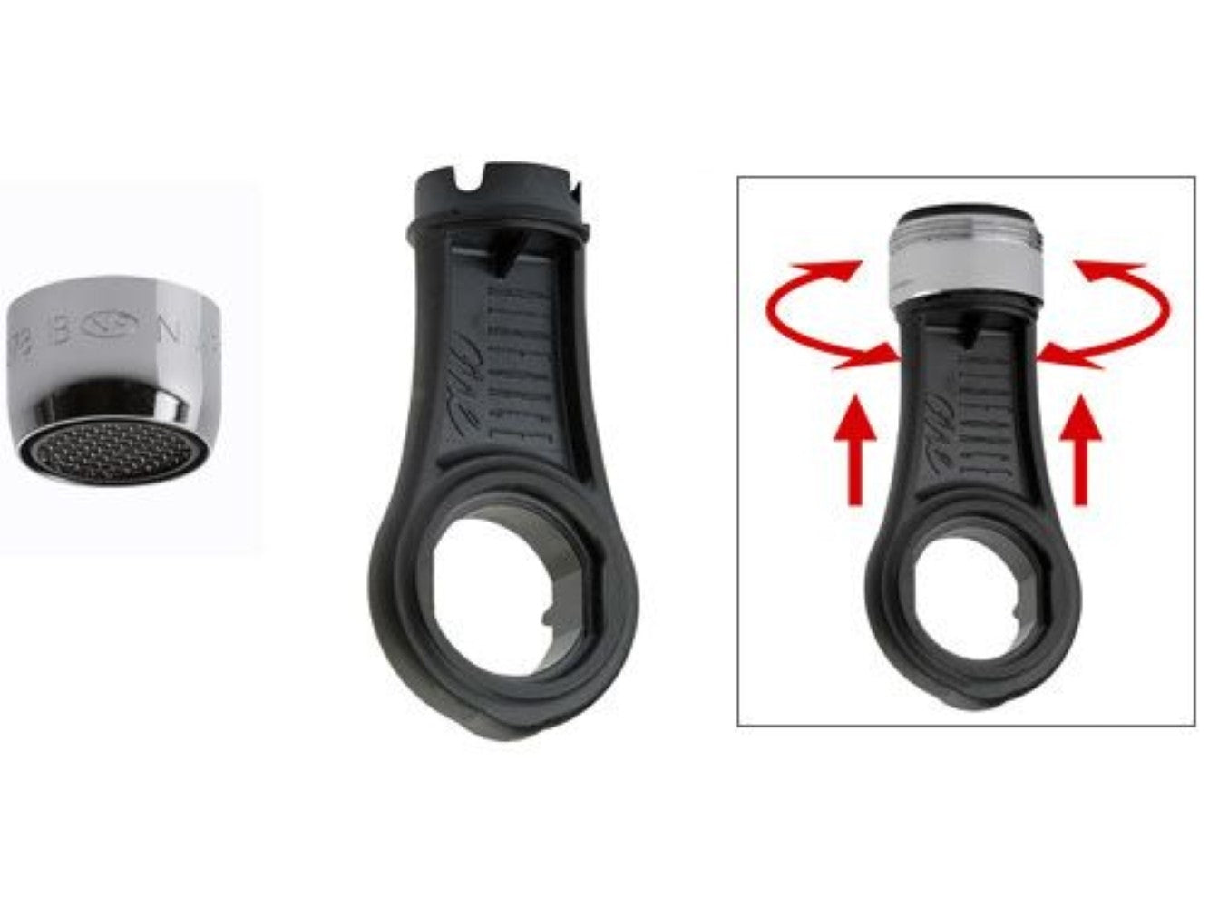 Set completo con 1 aeratore f22 anticalcare ad alta tecnologia e 1 chiave di pulizia settimanale