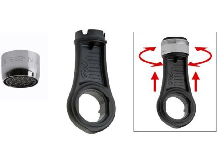 Set completo con 1 aeratore f22 anticalcare ad alta tecnologia e 1 chiave di pulizia settimanale