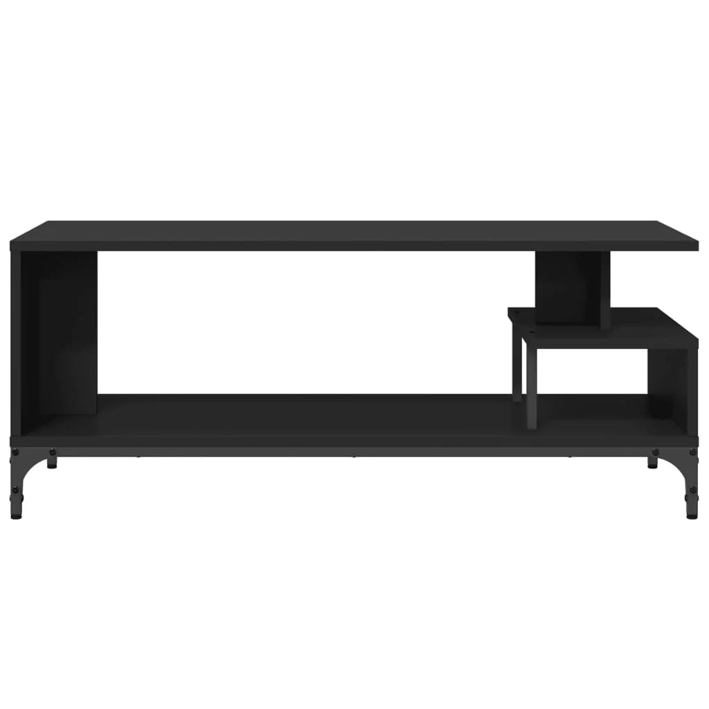 Mobile TV multimediale mensola per TV credenza per TV sala da pranzo soggiorno camera da letto legno ingegnerizzato e acciaio verniciato a polvere nero 02_0026960