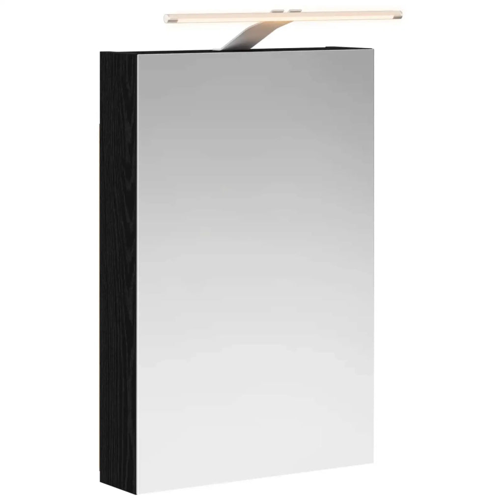 Mobiletto per specchio da bagno Rovere Nero 40 x 10,5 x 60,5 cm
