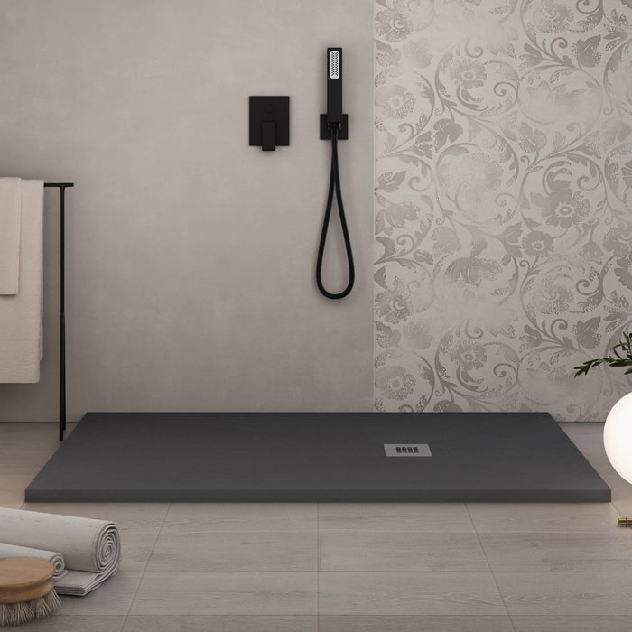 Piatto Doccia in Pietra 75x100 cm Bonussi Ardesia Everest Antracite