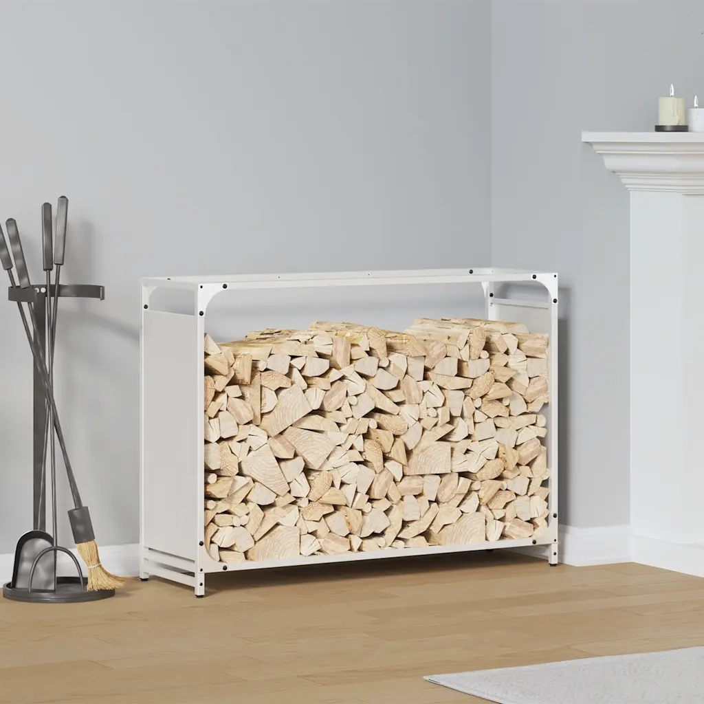 Rastrelliera per Legna da Ardere Bianca 90x28x65 cm CFW4410770