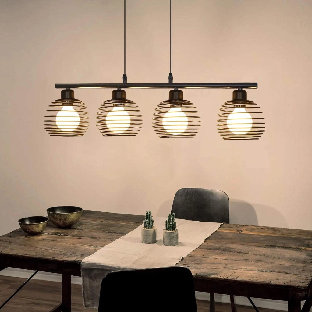 Lampadario ristorante ZMH a LED Lampadario E27 Lampadario retr¨° in ferro Lampadario vintage 120 cm