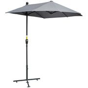 Sonnenschirm Halbrund ¨C zephmum ¨C Grigio Scuro 190x200 cm