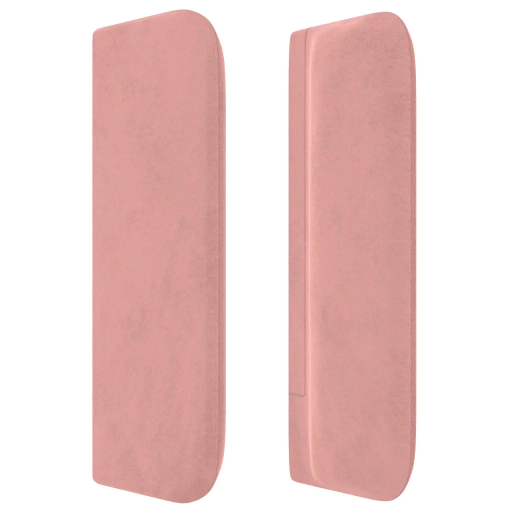 Testiera ad Orecchio Rosa 103x16x78/88 cm in Velluto 3119249