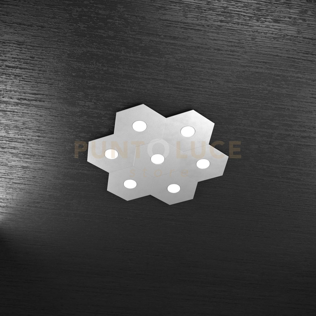 HEXAGON APPLIQUE-PLAFONIERA 7 LUCI GRIGIO 1142-7L-GR