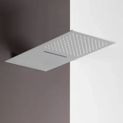Set doccia incasso Kubo con soffione a muro 25x52 slim con cascata