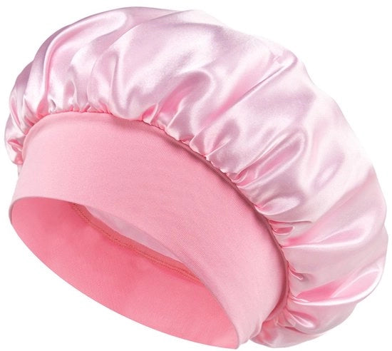 Due copricapi da notte in seta con bordo largo - copricapi da notte in seta - circonferenza massima 50-68 cm - copricapi da notte in seta elastici - copricapi da notte per donne con capelli lunghi e ricci - morbidi e comodi - cura capelli