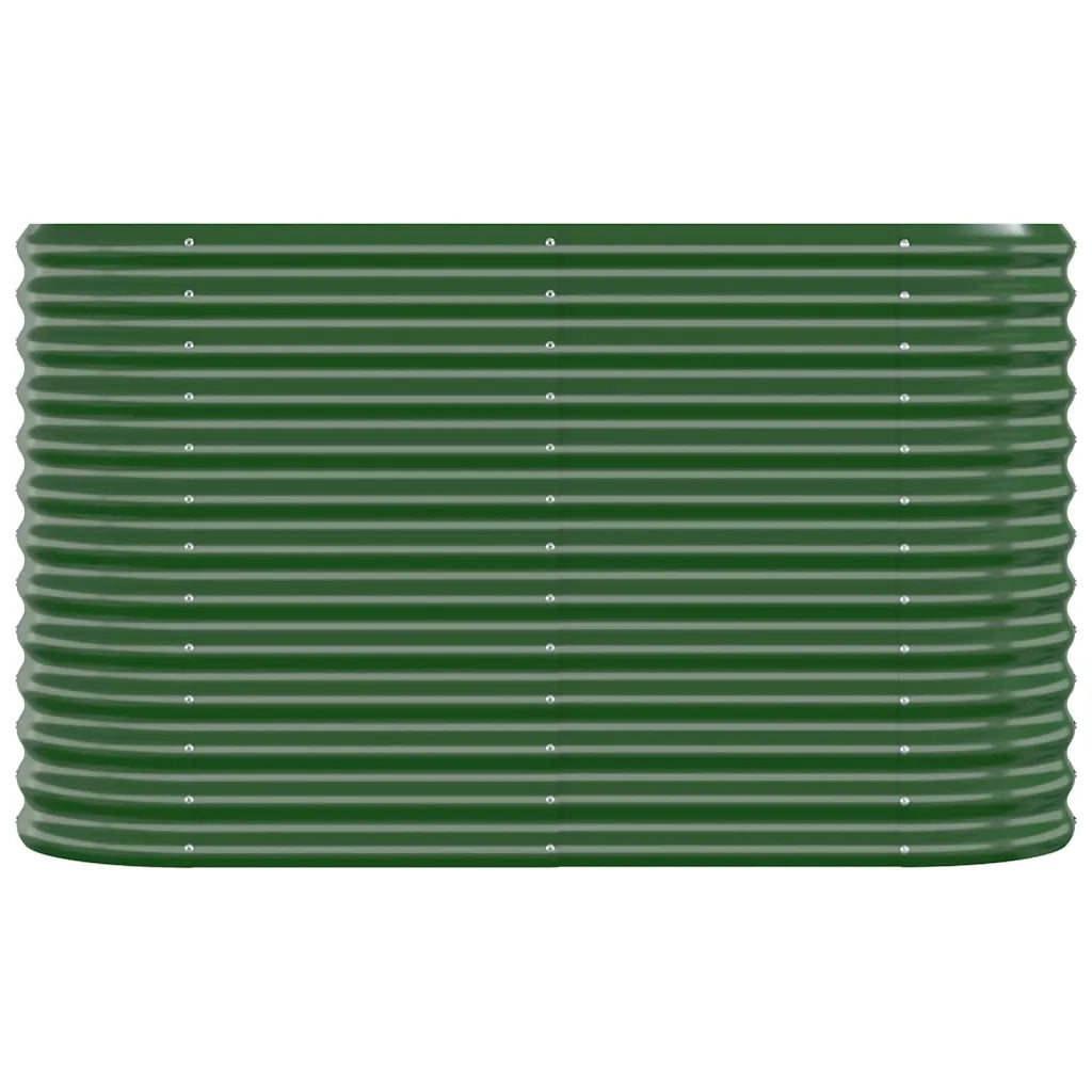 Fioriere | Cassetta per fiori | Letto Giardino Acciaio Zincato 114x40x68 cm Verde