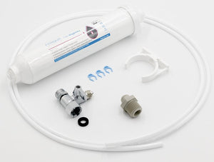 Rubinetto cucina con filtro acqua e bocca flessibile – 2 leve oro spazzolato e nero