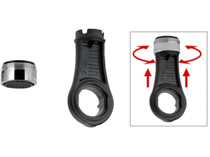 Set completo: 1 aeratore m24 anticalcare ad alta tecnologia, 1 chiave di pulizia settimanale