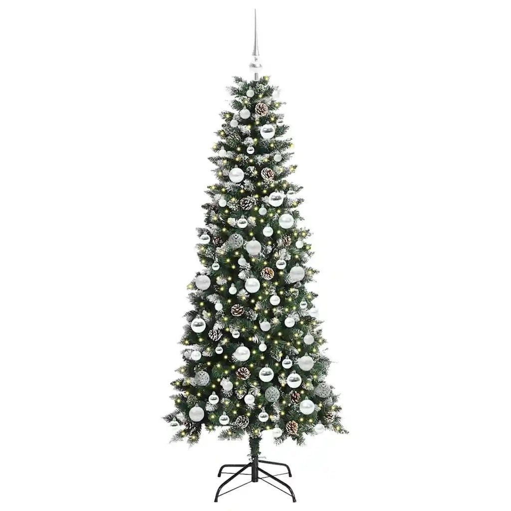 Albero di Natale artificiale con 300 LED Verde 180 cm