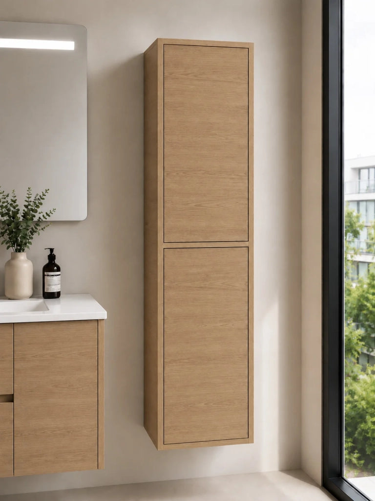 Mobile bagno con lavabo ORIGENBATH ITACA senza specchio 90x45 cm estepa con colonna