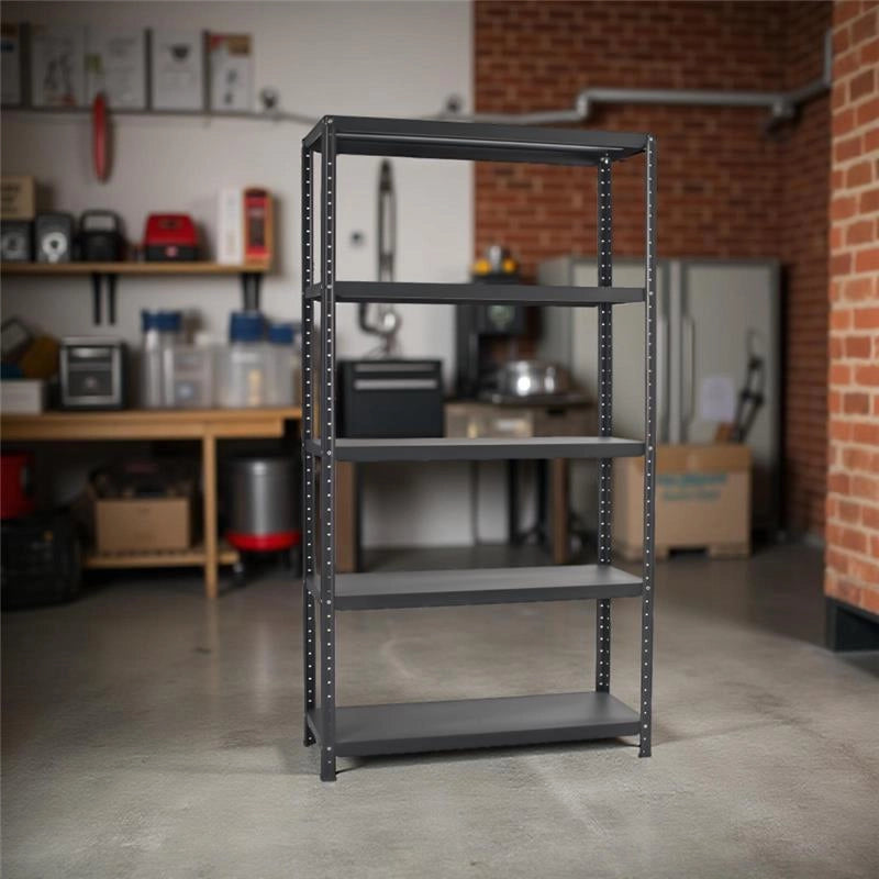 SCAFFALE IN METALLO ANTRACITE 5 RIPIANI 100 X 40 X H187 CM 80 KG PER RIPIANO