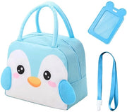 Borsa isolante per bambini - colore blu - impermeabile - adatta per scuola, picnic e viaggi