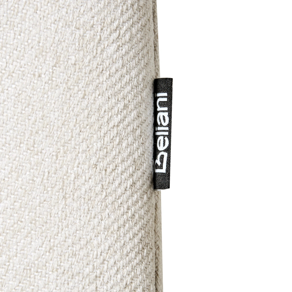 Sedia da pranzo girevole con rivestimento in tessuto bianco sporco Base girevole in metallo