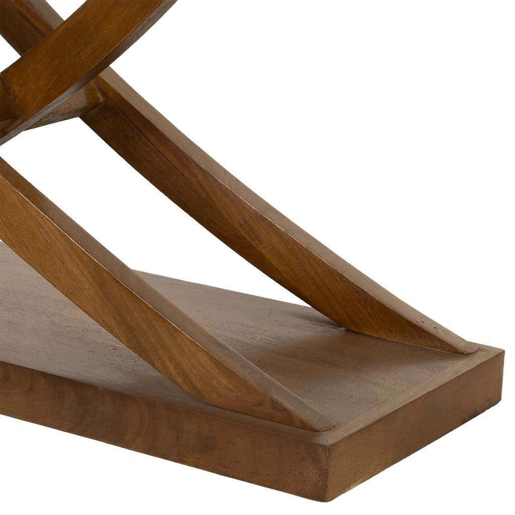 Mobile da ingresso in legno marrone fatto a mano 90x30x84h cm