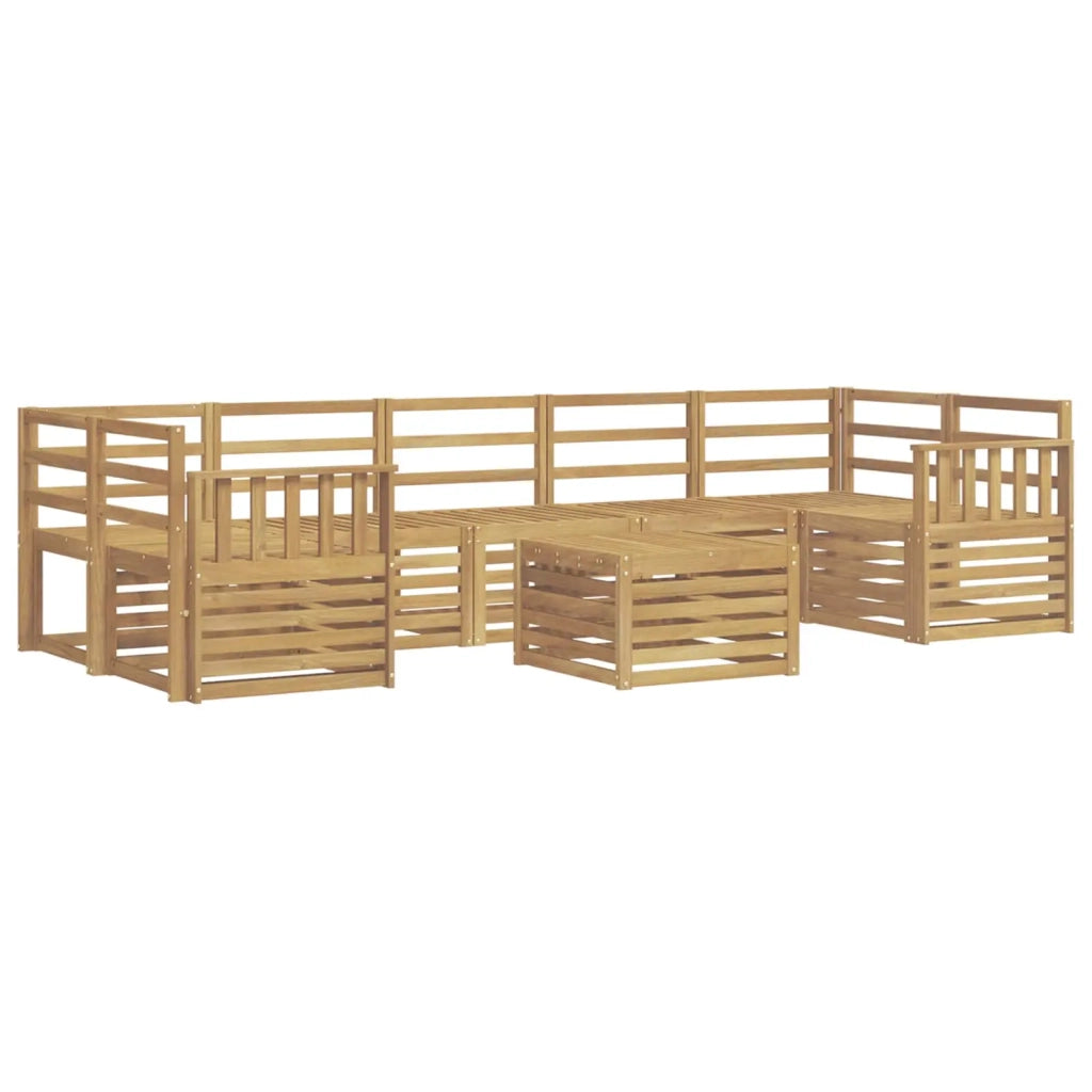 Set di divani da esterno 8 pcs Bianco Legno di Acacia Massello 3391544