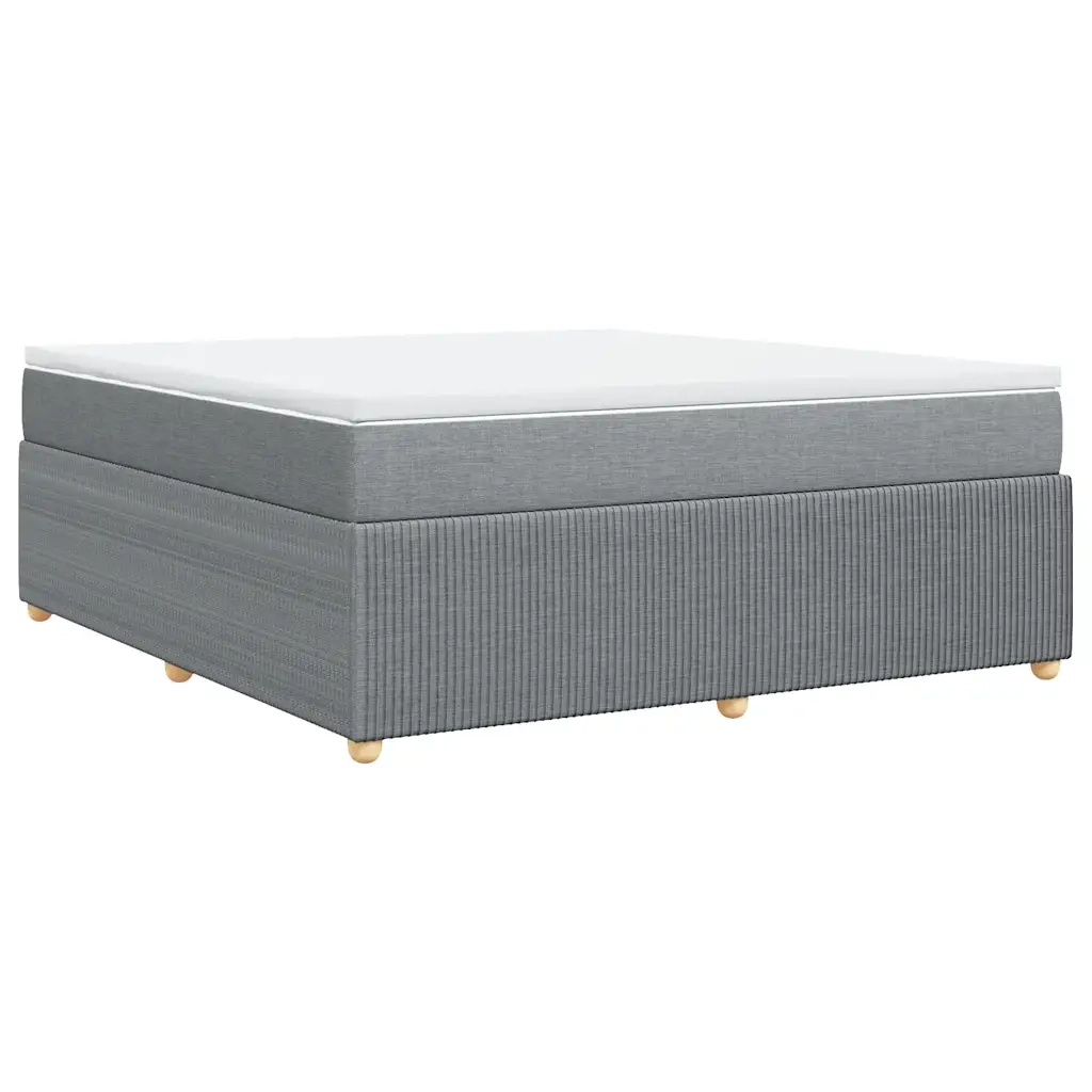 Giroletto a Molle con Materasso Grigio Chiaro180x200 cm Tessuto 3285588