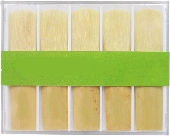 Set di 10 Cannule per Saxofono in Bambù, Forza 2.5 con Cuscinetto in Plastica