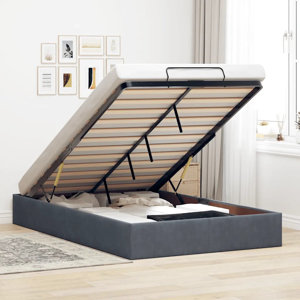 Struttura Letto Pouf Senza Materasso 80x200 cm Velluto