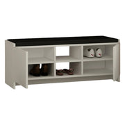 Scarpiera Axar, Mobile portascarpe, Armadio da ingresso multiuso, Mobiletto per calzature, 110x37h43 cm, Bianco