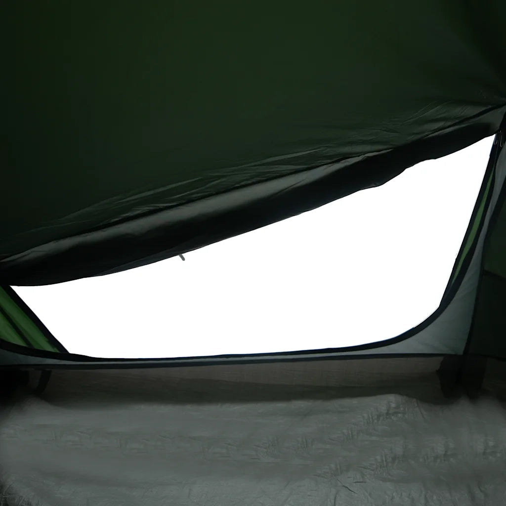 Tenda da Campeggio a Tunnel per 2 Persone Verde Impermeabile 94612
