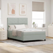 Letto a molle con materasso Grigio chiaro 160 x 200 cm Tessuto 3339908