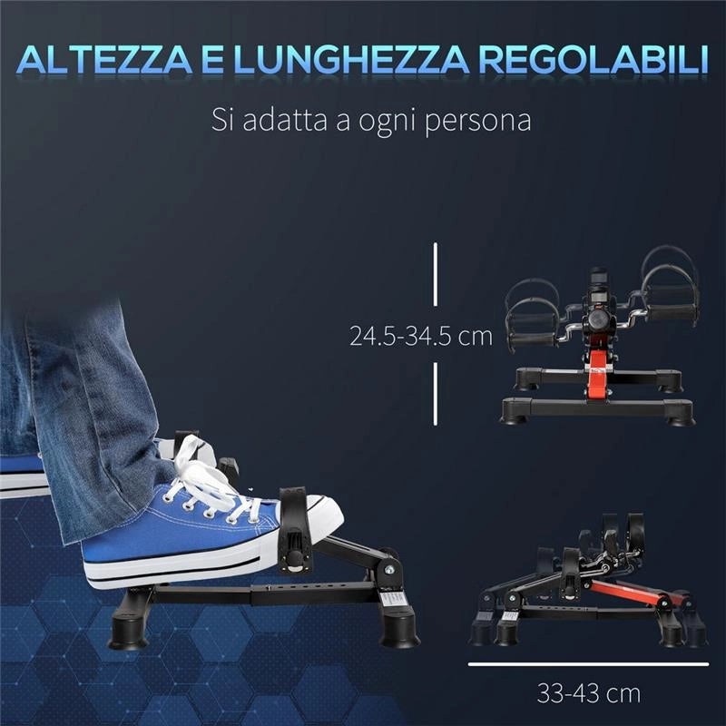 MINI CYCLETTE CON ALTEZZA E RESISTENZA REGOLABILE E DISPLAY LCD