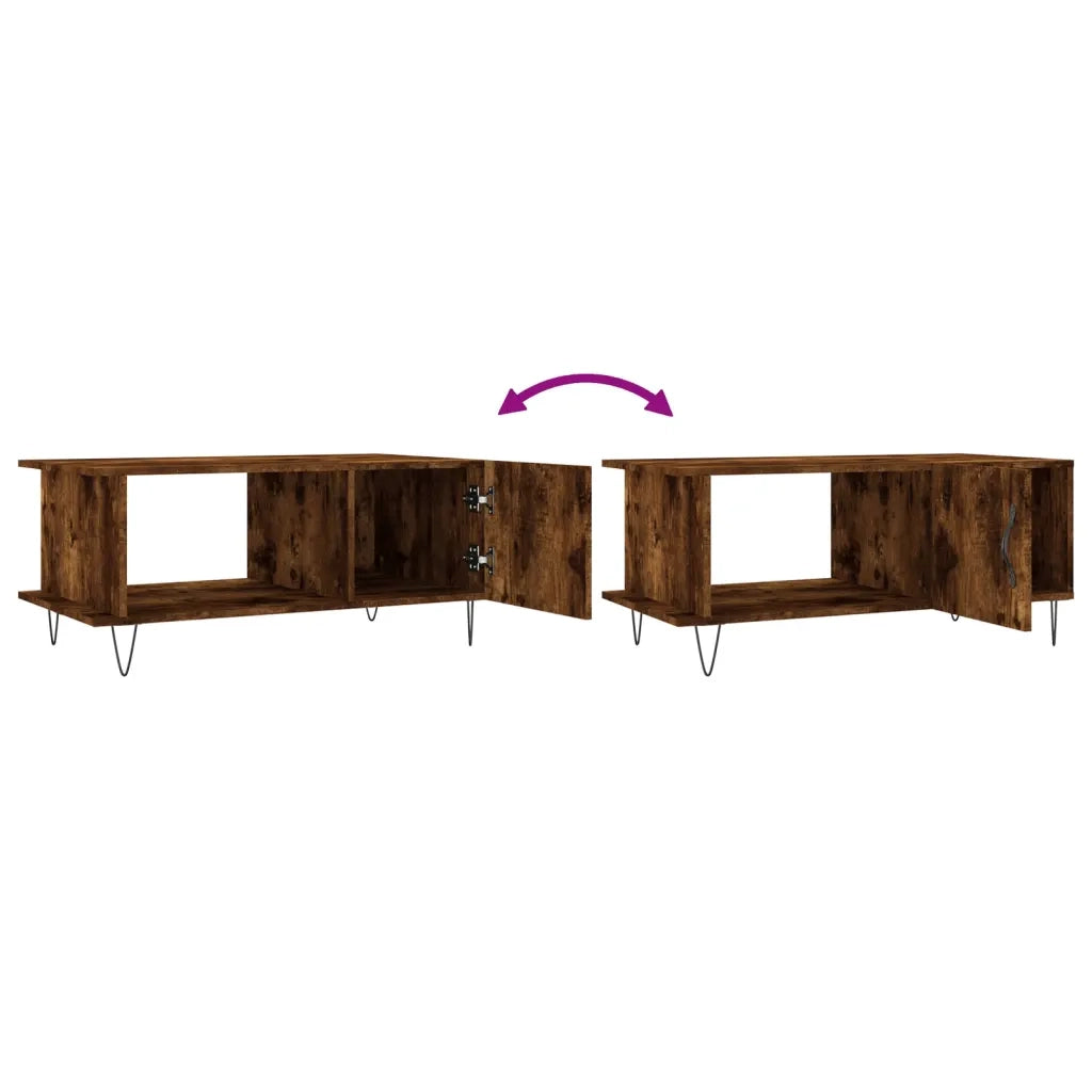 Tavolino da salotto | Tavolino da caff¨¨ | Tavolino da Soggiorno Rovere Fumo 90x50x40cm in Legno Multistrato