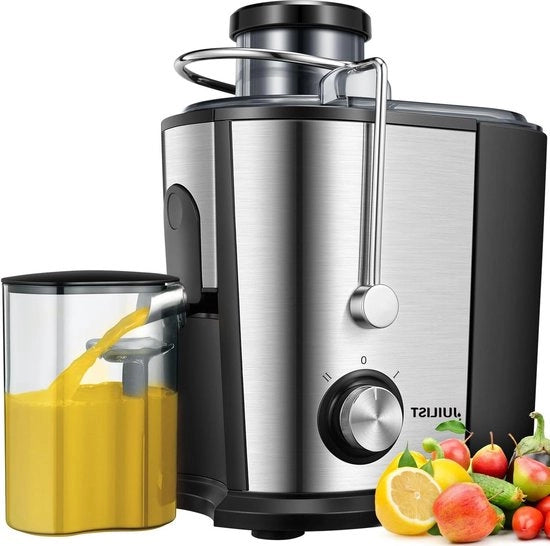 Centrifuga per verdure e frutta 600 W - funzione antiscivolo e antigrumoso - accetta verdure e frutta intere - diametro di ingresso 65 mm - 2 velocità - inclusa ricetta - centrifuga per verdure e frutta facile da usare