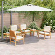 Set da pranzo da giardino in 6 pezzi con cuscini in legno massello di acacia