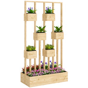 Vaso da fiori con griglia rampicante ¨C zephmum ¨C Legno 90x45x170 cm