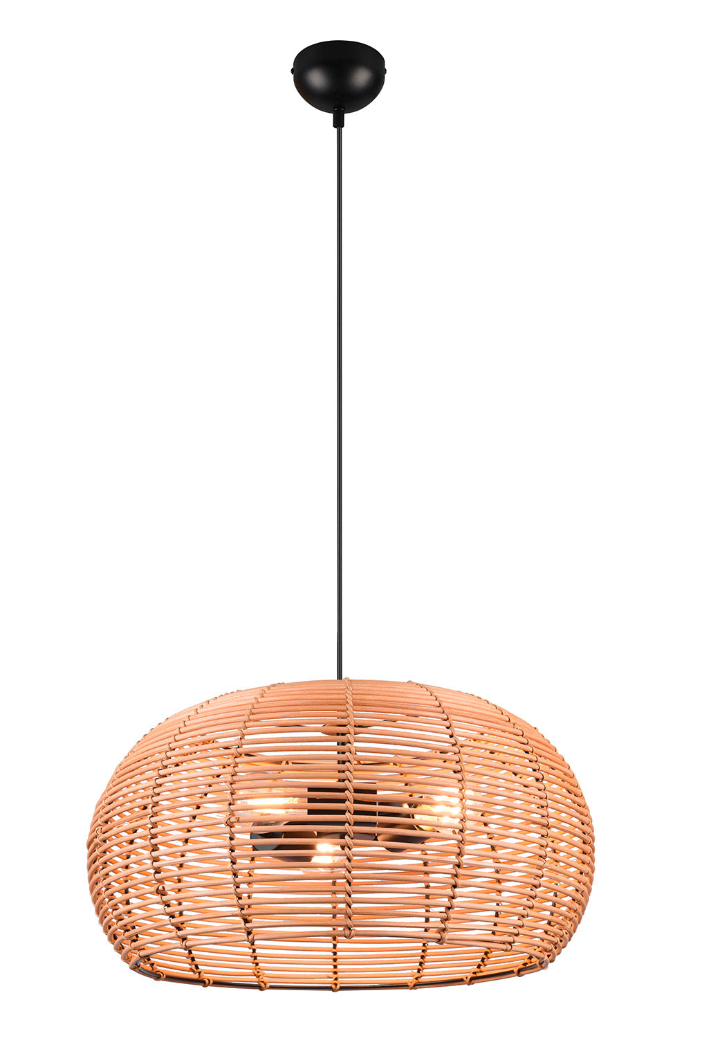 Lampada a Sospensione da Interno Attacco E27 in Tessuto Naturale