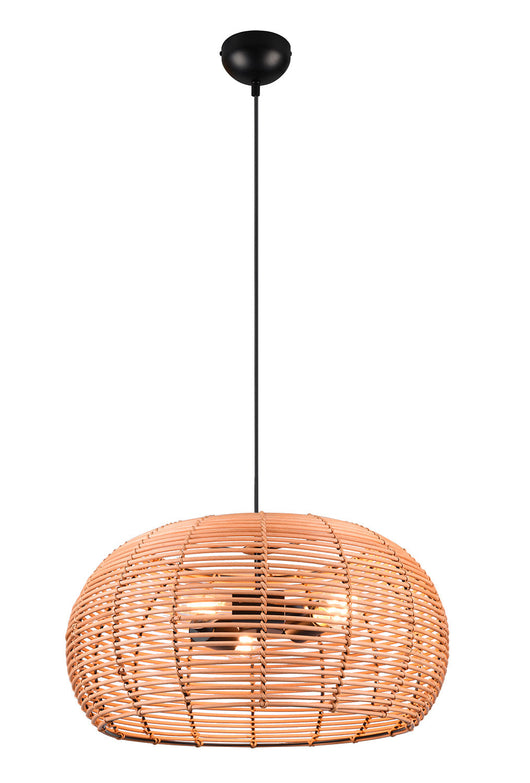 Lampada a Sospensione da Interno Attacco E27 in Tessuto Naturale