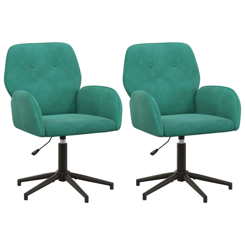 Sedie da scrivania girevoli 2 pz 54 x 55 x 90 cm Turchese 3428327