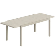 Tavolo da Giardino Allungabile 154-214x85x75 cm per 8-10 Persone in Alluminio e Acciaio Grigio Chiaro