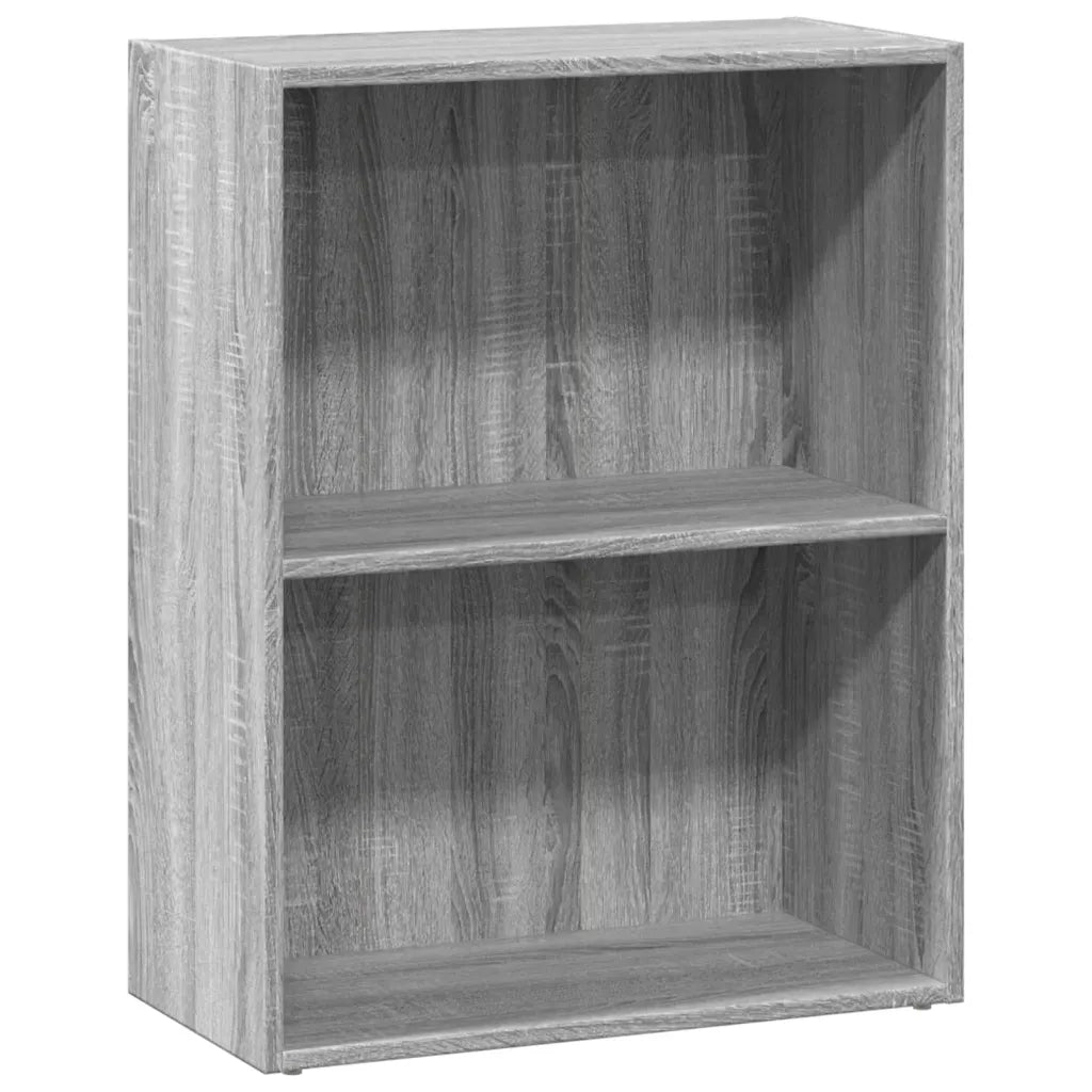 Libreria-Scaffale per Libri-Mobile di Stoccaggio Grigio Sonoma 60x30x77 cm in Legno Multistrato