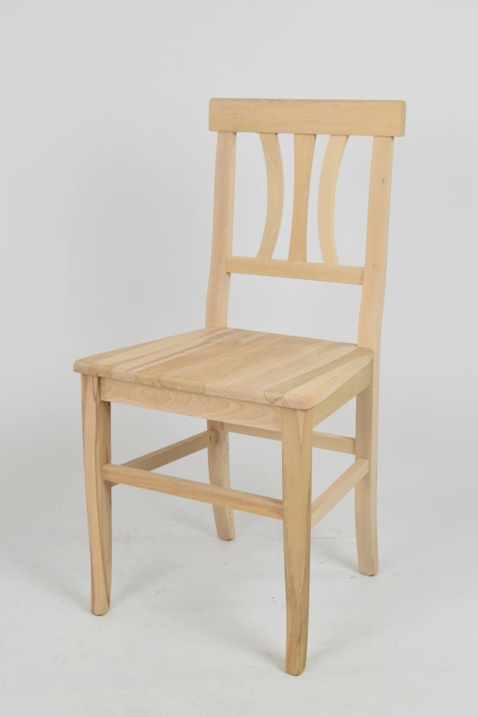 Set 6 sedie Artemisia Tommychairs, struttura in legno di faggio levigato, non trattato, 100% naturale e seduta in legno