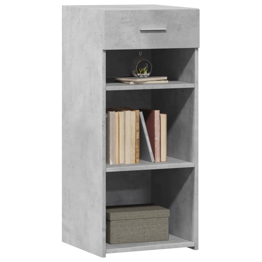 Credenza-Buffet-Armadio da cucina Grigio Cemento 40x42,5x93 cm in Legno Multistrato