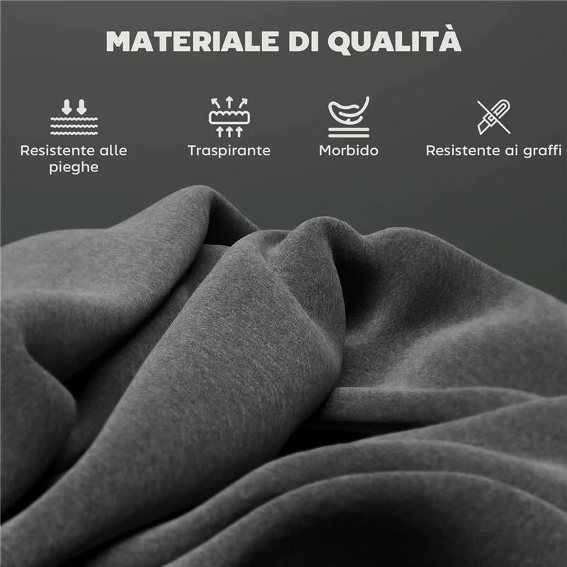 SET 2 SGABELLI BAR IN VELLUTO MODERNI CON POGGIAPIEDI E SCHIENALE 41X52X97 CM GRIGIO
