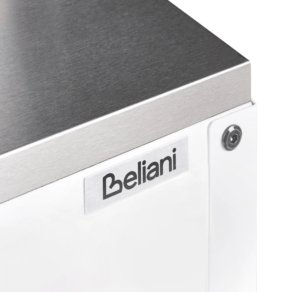 Mobile da cucina da esterno bianco in acciaio inossidabile a 3 ante con piano superiore Cucina da giardino Sala da pranzo