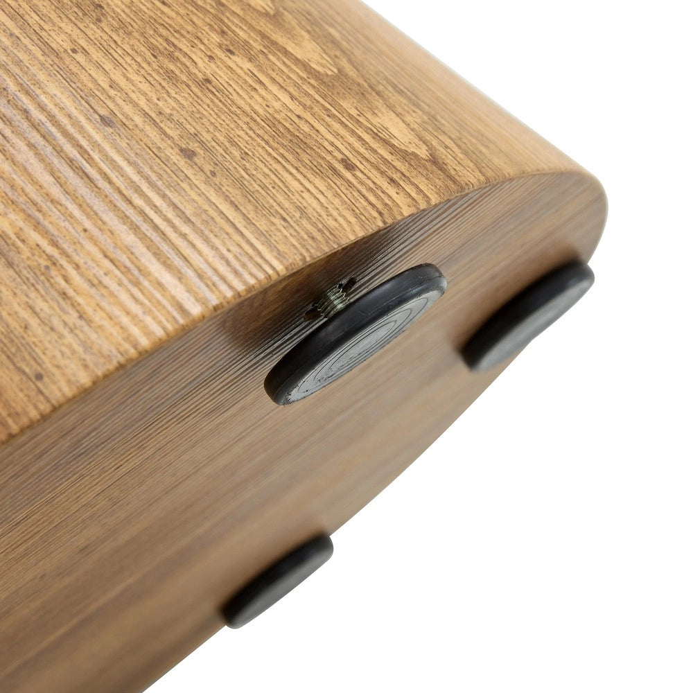 Tavolino da Caff¨¨ Rotondo ¨C MINIMAL ¨C MDF Effetto Legno Naturale, ?50x48 cm