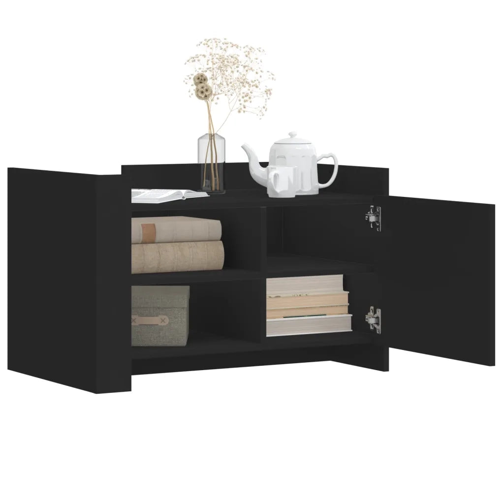 vidaXL Tavolino da Salotto Nero 80x50x50 cm in Legno Multistrato