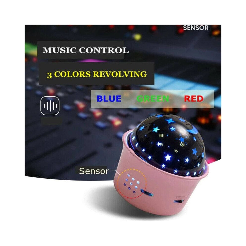 Trade Shop - Mini Proiettore Di Stelle Controllo Vocale Led Multicolor Ricaricabile Portatile -