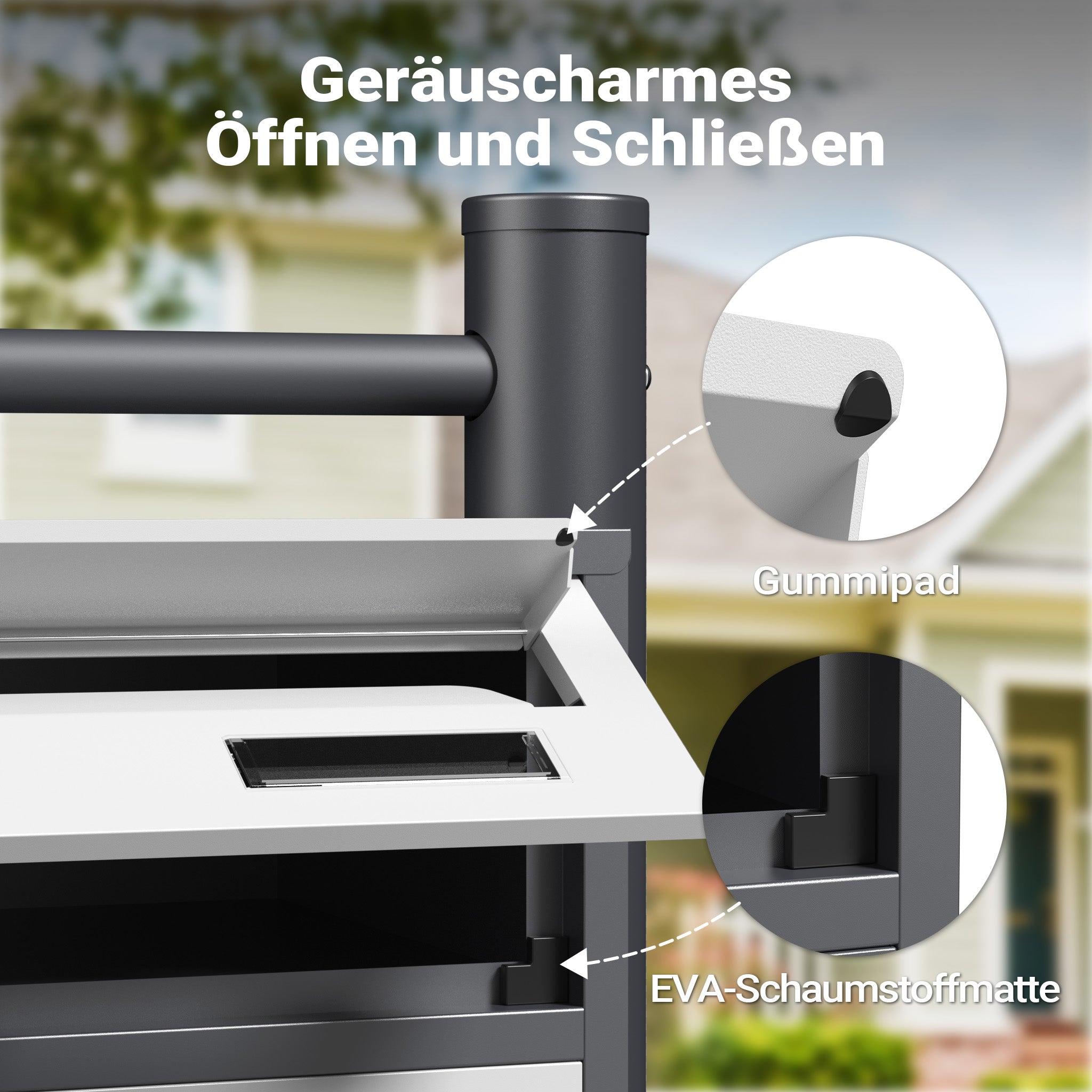 Cassetta postale condominiale autoportante 6 posti antracite/bianco 556 x 270 x 1500 mm 1 modulo