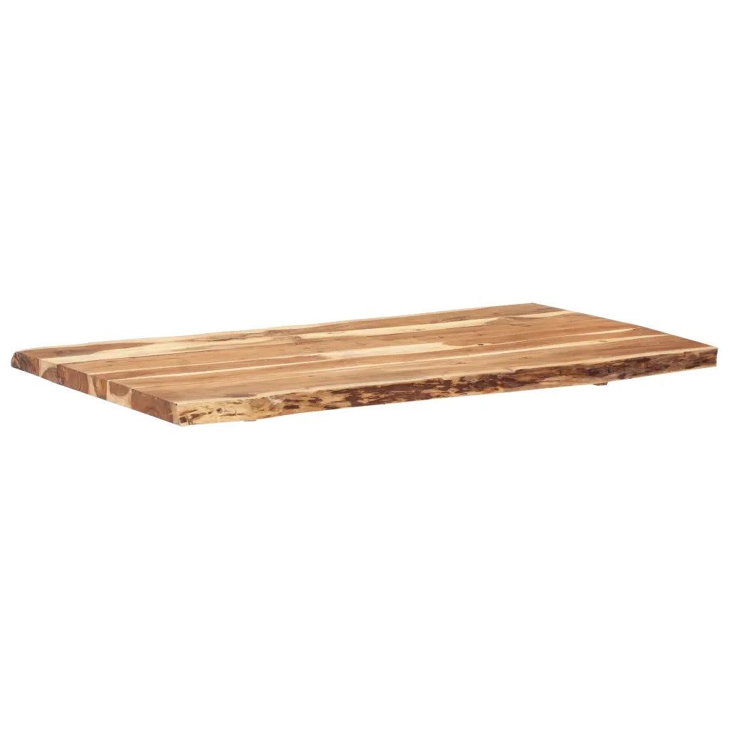 Piano del Tavolo in Legno Massello di Acacia 118x(50-60)x3,8 cm