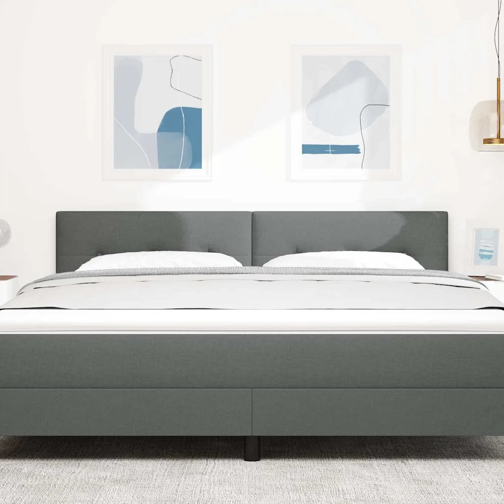 Testiera LED con strisce LED Grigio scuro 180 cm Tessuto 3338149
